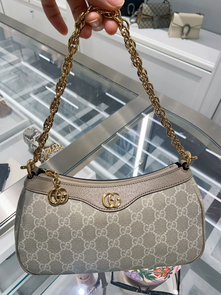 Ophidia Mini Leather Shoulder Bag